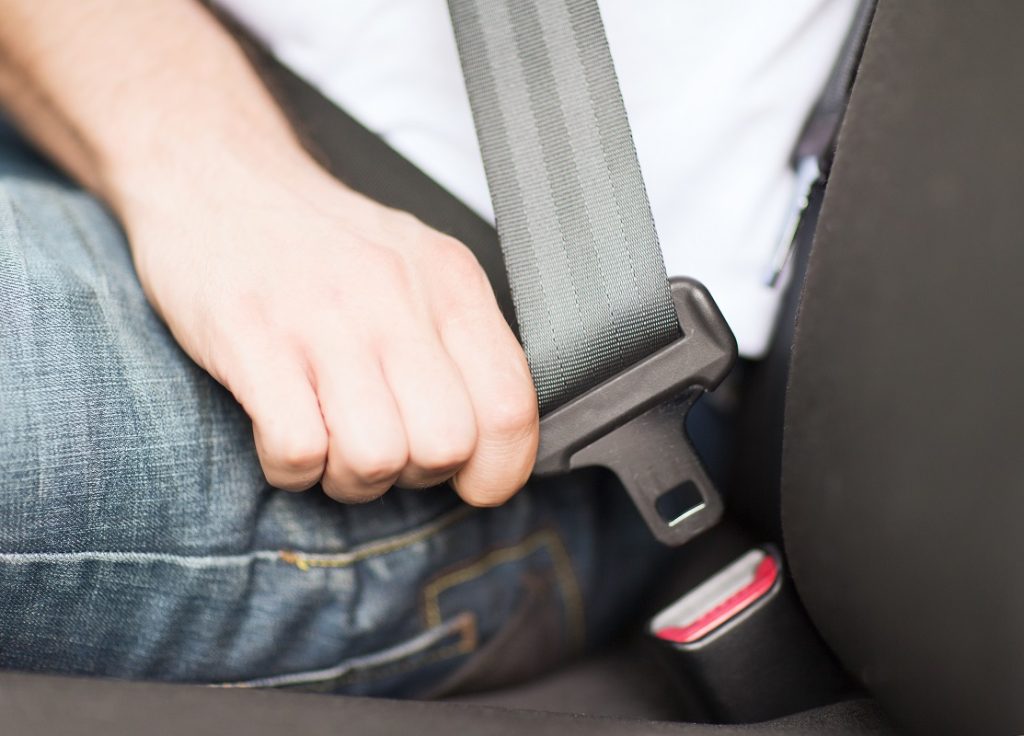 man wearing his seatbelt
